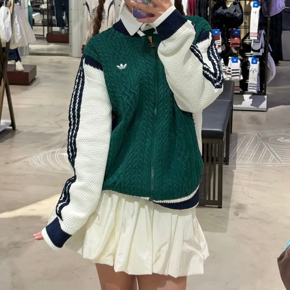 ADIDAS CARDIGAN 復古針織外套