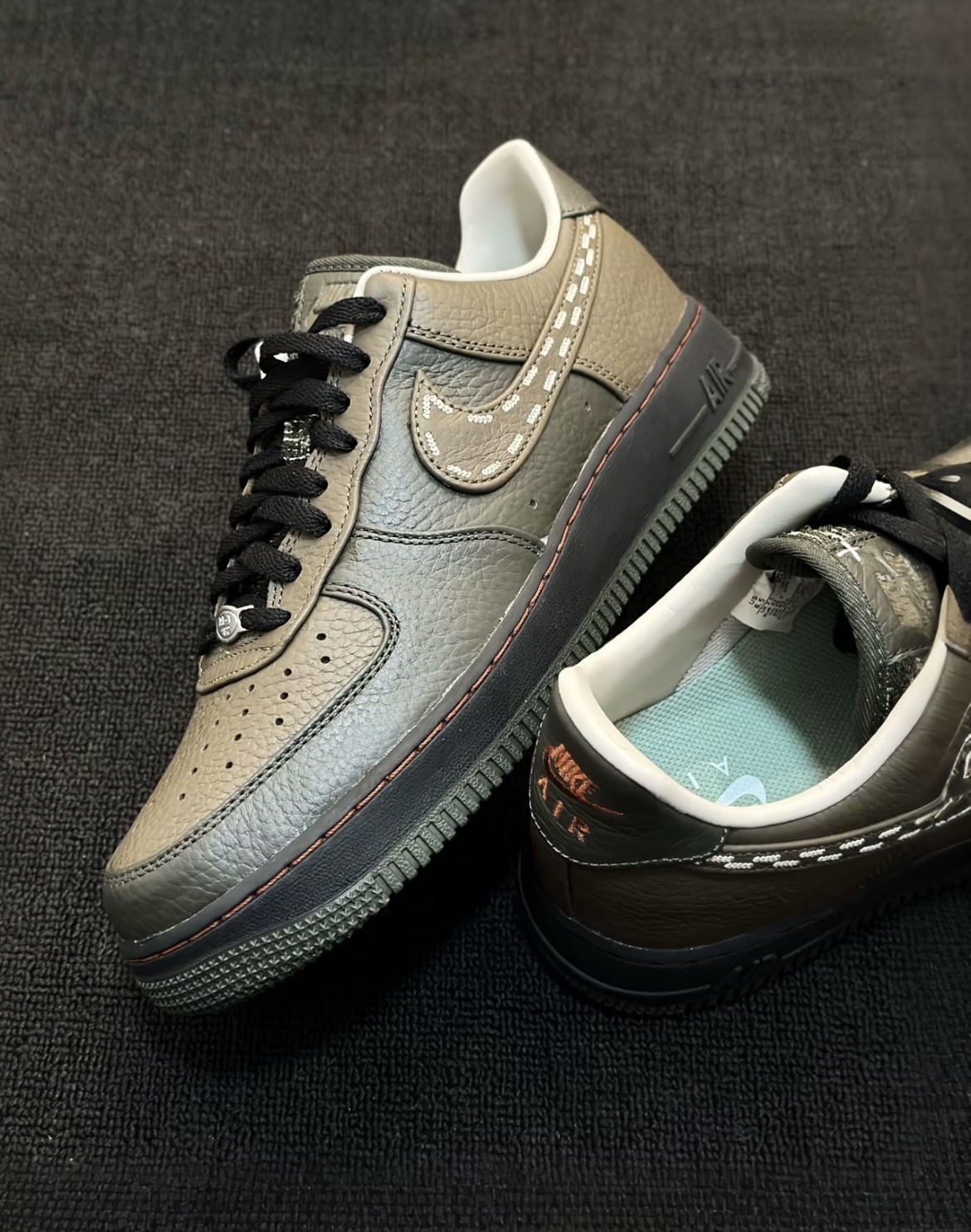 【逢甲 FUZZY】Nike Air Force 1 "Sequoia" 棕綠 縫線 IQ1122-320