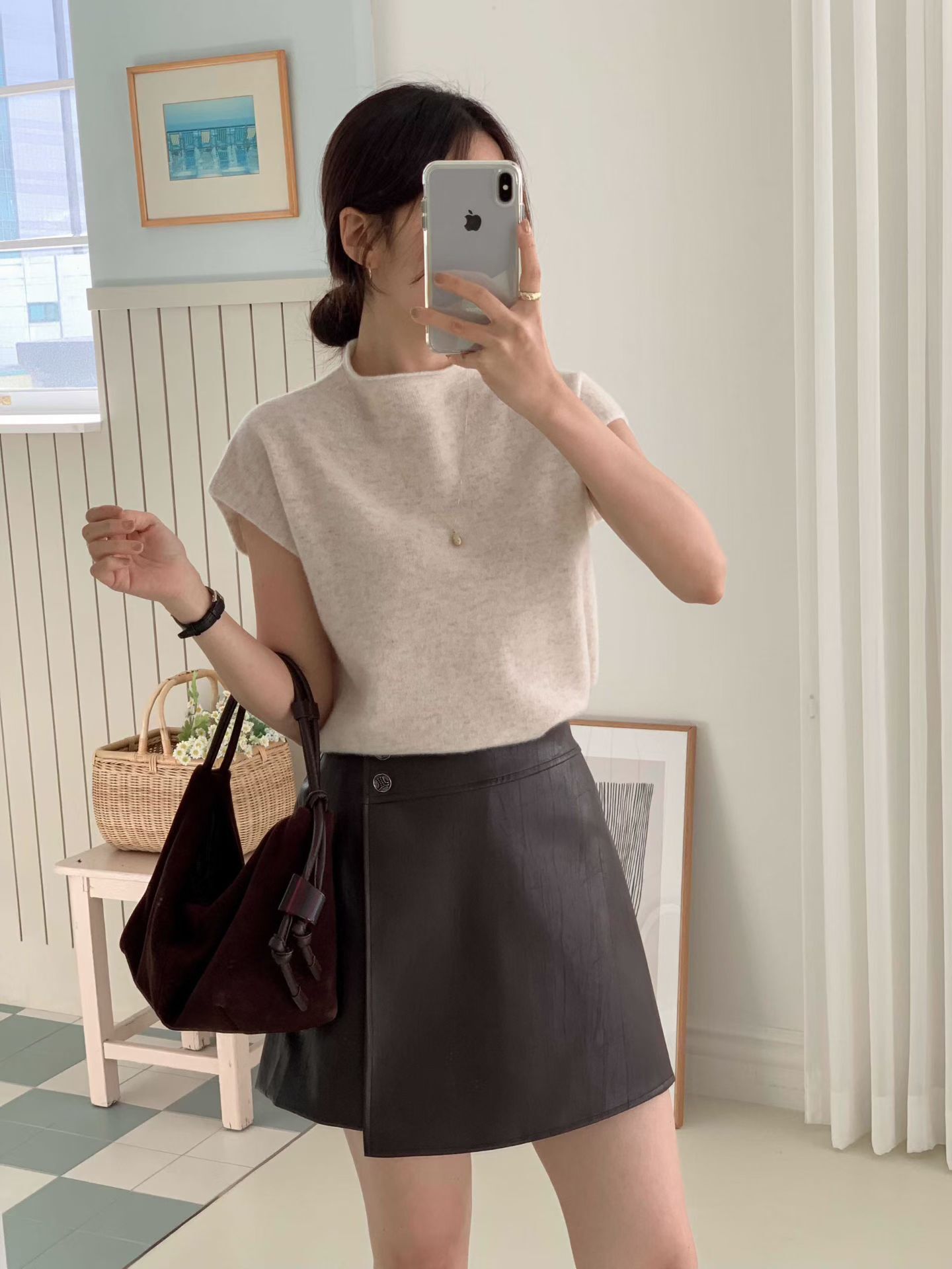 GI5401 細羊毛高領無袖針織上衣