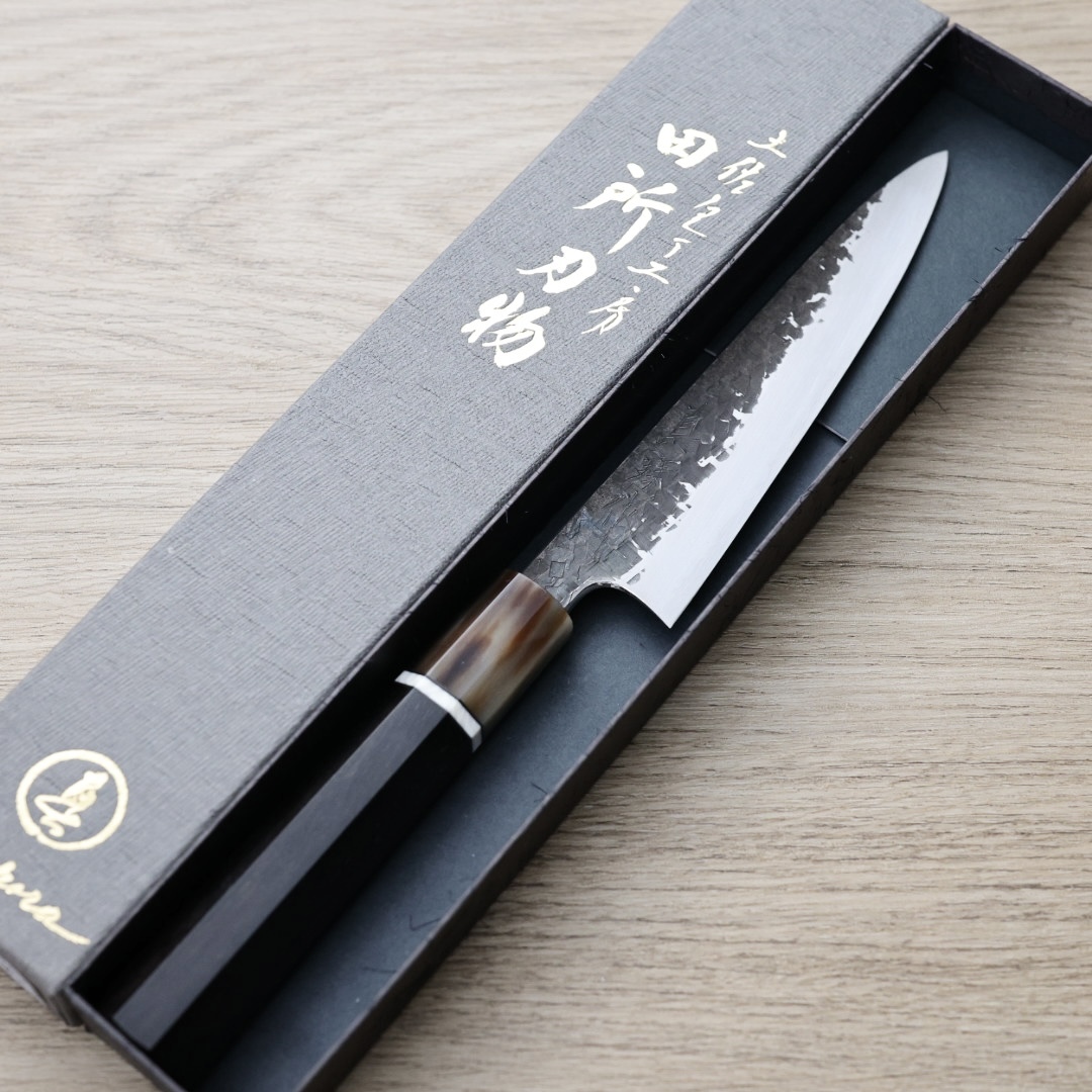 田所真琴 蔬果 150mm 銀三鋼 黑打鎚目