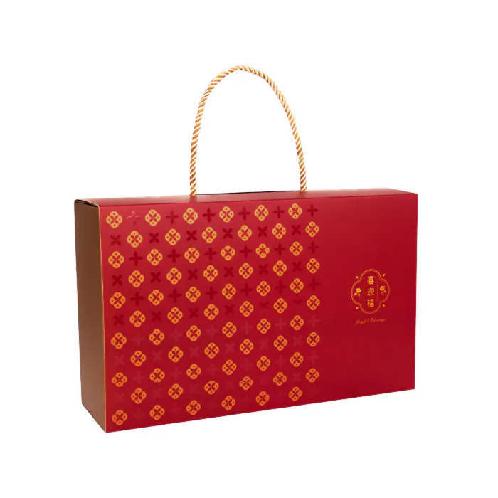 手提禮盒 抽屜型(中) 喜迎福 10入/包 27.7*8*14*1cm【3A18-527703】