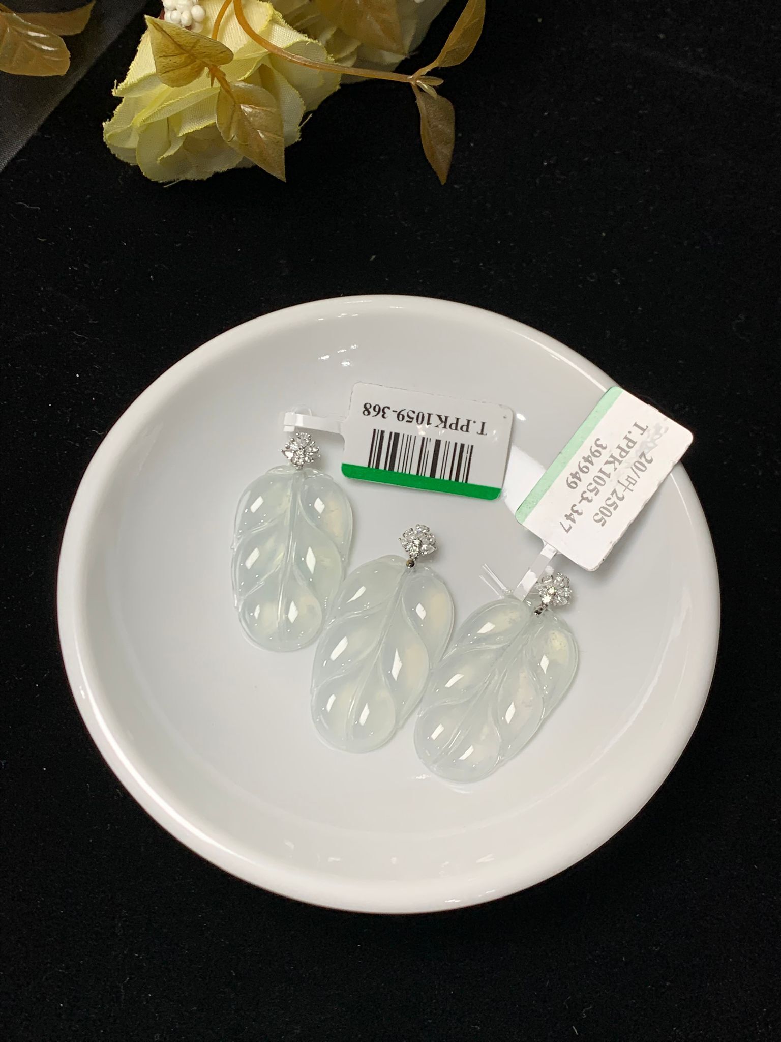 【直播】LL010536 翡翠高冰大葉子18K吊墜 (BB3)