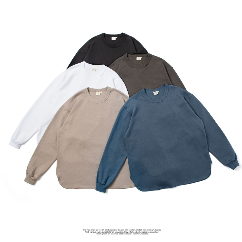 質感親膚 460g 太空棉 下擺圓弧開叉 長衫