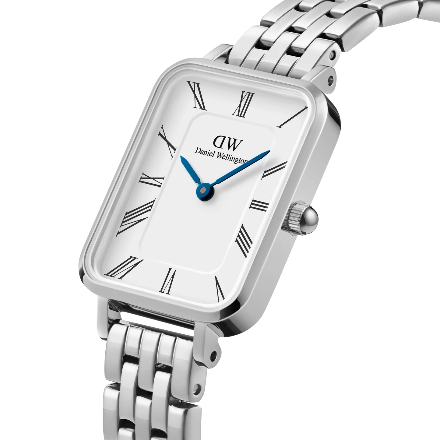 萬年鐘錶 - DW - Daniel Wellington  方形白面不鏽鋼女錶 QUADRO CHERRY  BLOSSOM系列 DW00100691錶徑 : 20x26mm