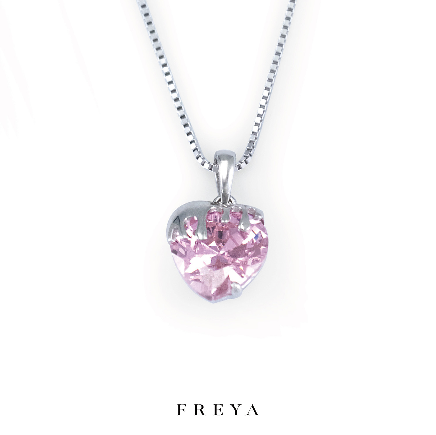 FREYA 粉鑽愛心草莓項鍊