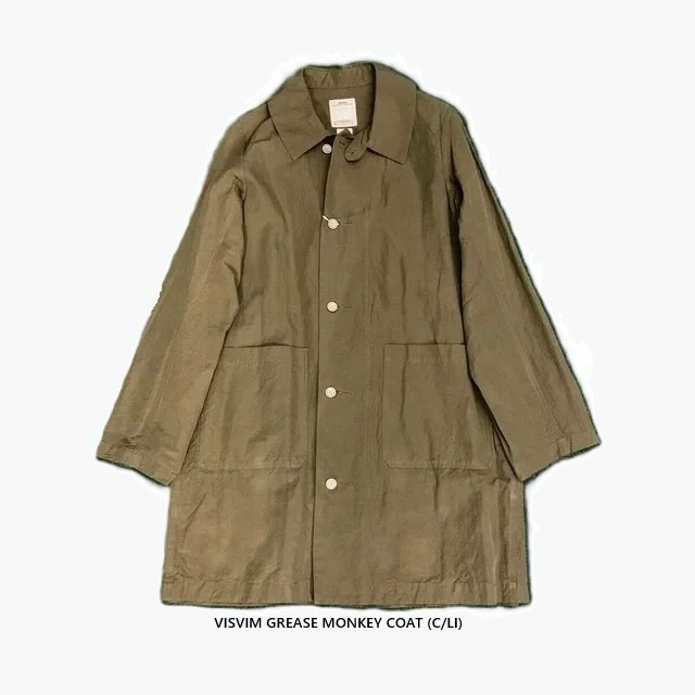 ON SALE: VISVIM GREASE MONKEY COAT (C/LI) - OLIVE SIZE 3 PRE ORDER ITEM (預訂中)