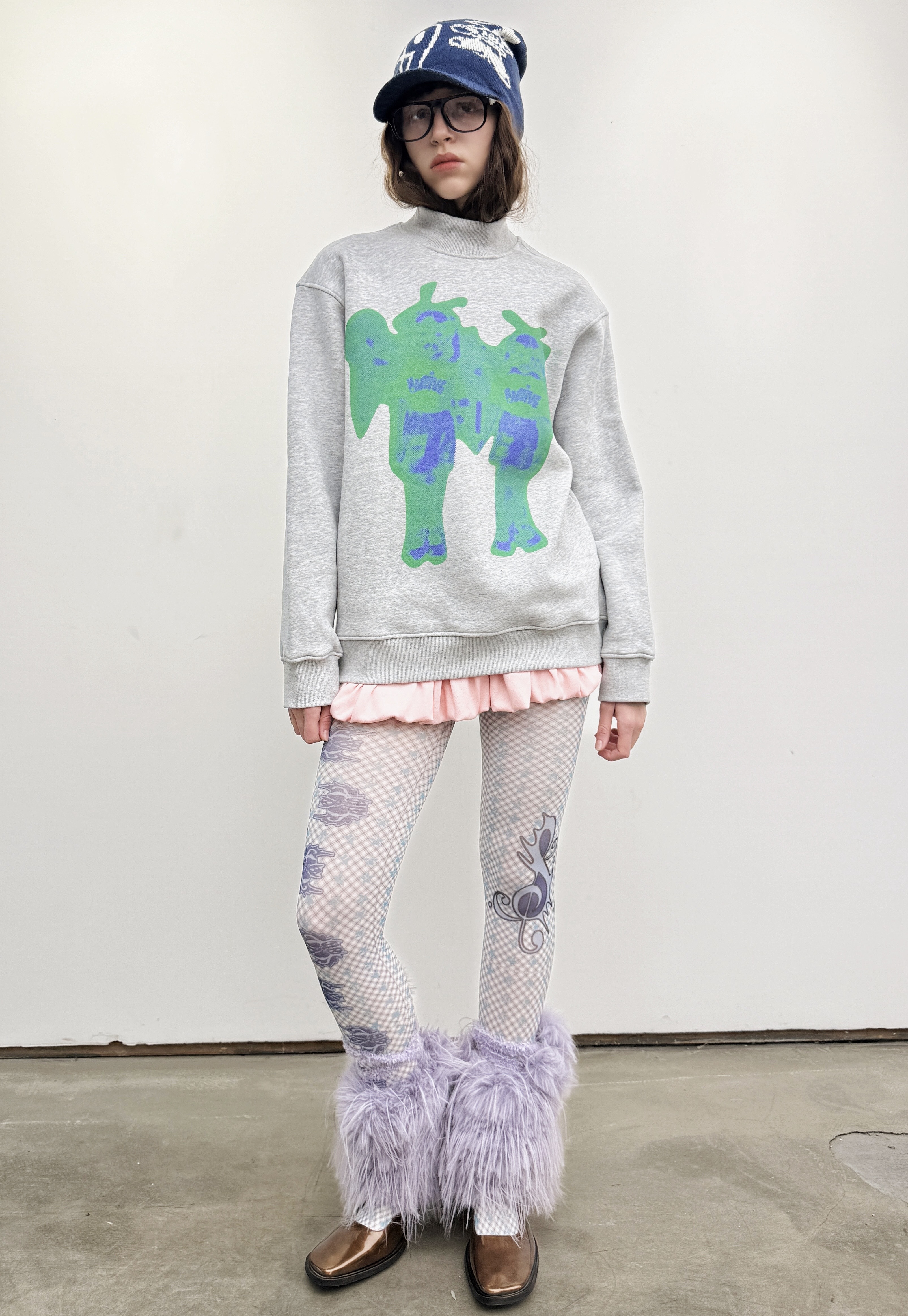 LUSIVE｜蝴蝶面具小女孩衛衣 (灰色)