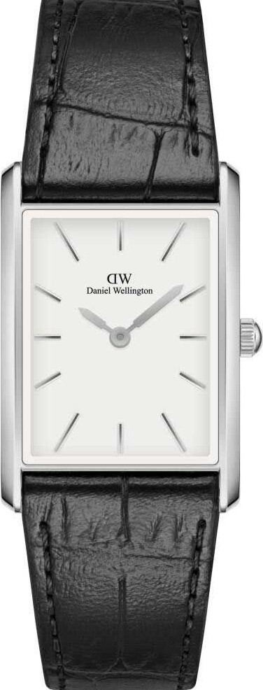 萬年鐘錶 - DW - Daniel Wellington  方形典雅簡約白面皮革款女錶  DW00100697 錶徑 : 35x24mm
