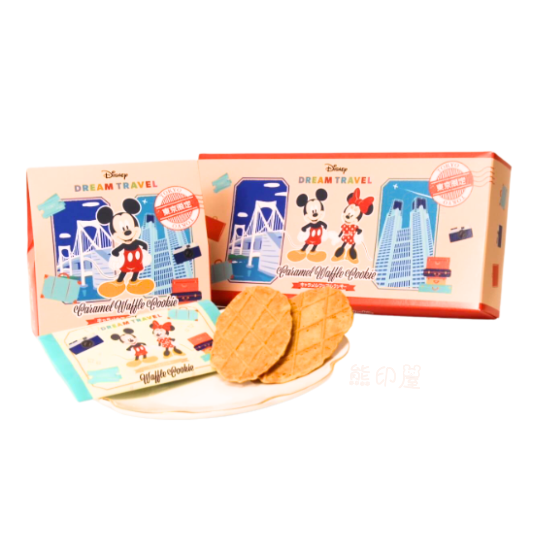 東京限定 迪士尼 DREAM TRAVEL 焦糖窩夫曲奇餅禮盒