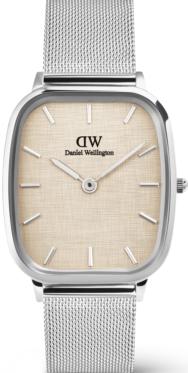 萬年鐘錶 - DW - Daniel Wellington  亞麻紋理壓花面盤米蘭錶帶男錶 DW00100814 錶徑 : 32x36.3mm