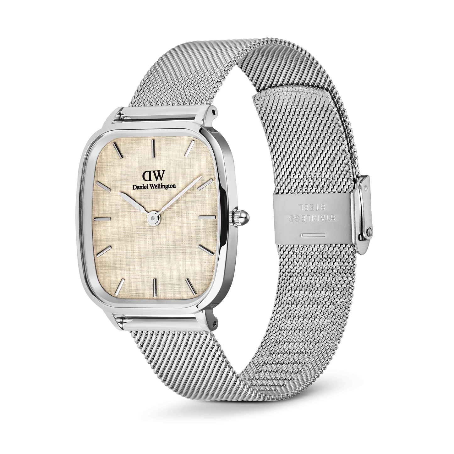 萬年鐘錶 - DW - Daniel Wellington  亞麻紋理壓花面盤米蘭錶帶男錶 DW00100814 錶徑 : 32x36.3mm