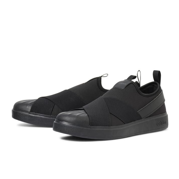 Adidas Streettalk Slipon 日本新款 黑色 全黑 繃帶 復古 懶人鞋 KK0375