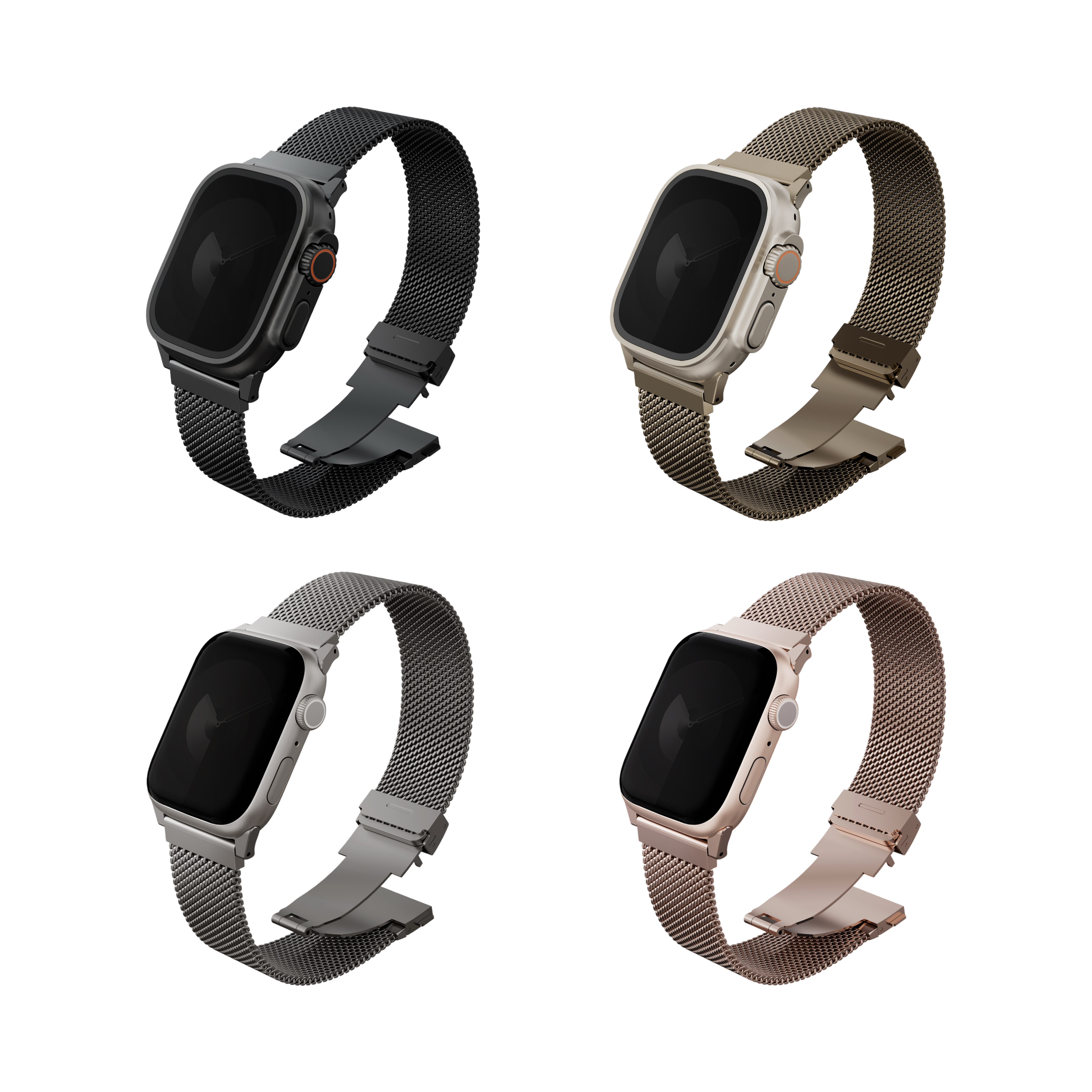 UNIQ Apple Watch 44/45/46/49mm Dante Pro 不鏽鋼米蘭磁扣錶帶