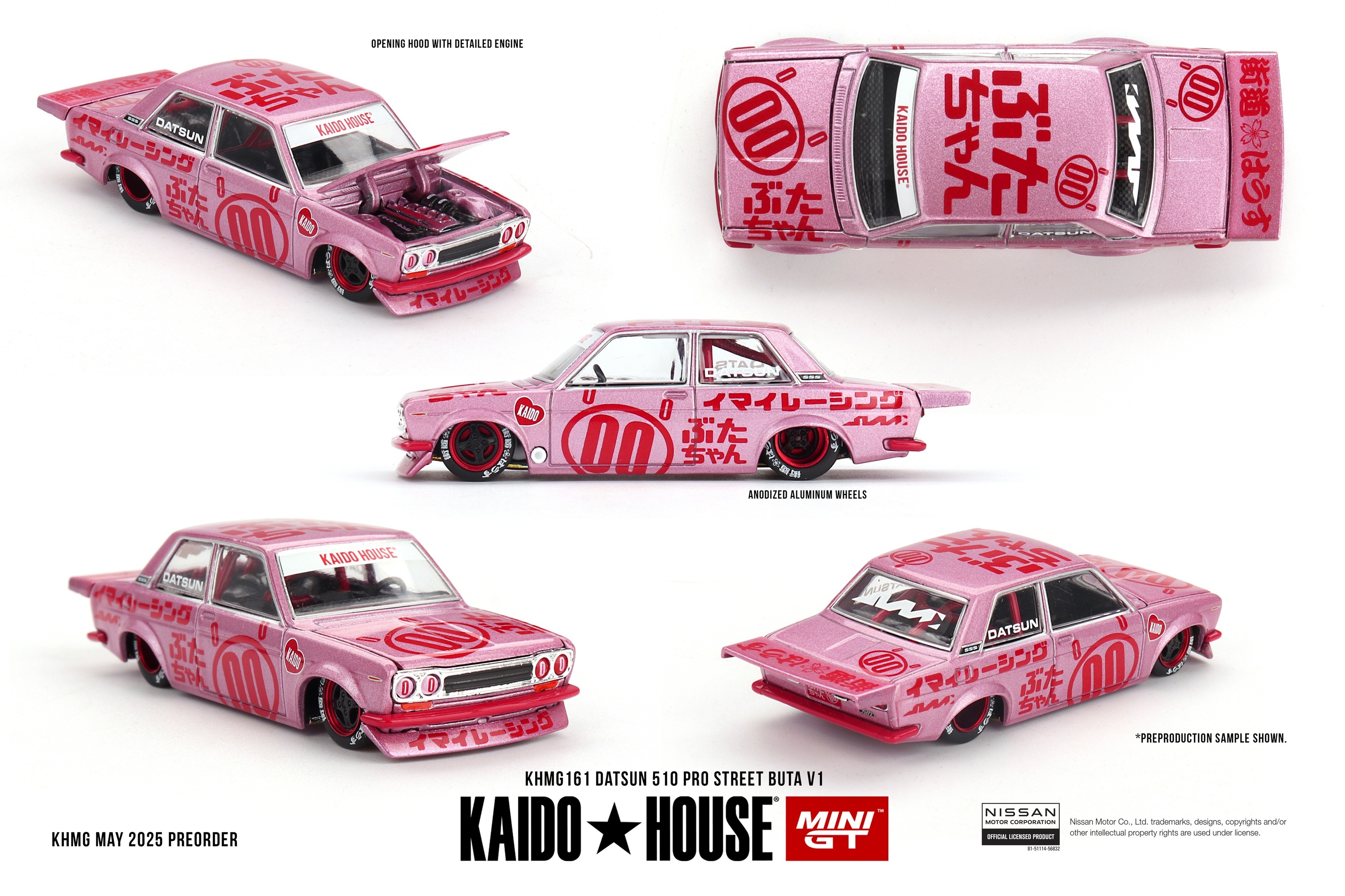 Mini GT 1/64 [Kaidohouse x MINI GT] Datsun 510 Pro Street Buta V1