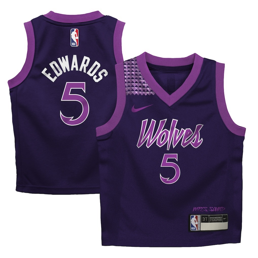 NBA球衣 Anthony Edwards 明尼蘇達灰狼城市 25-26 City 童裝 Nike Replica 全新 小童 幼童 非青年版