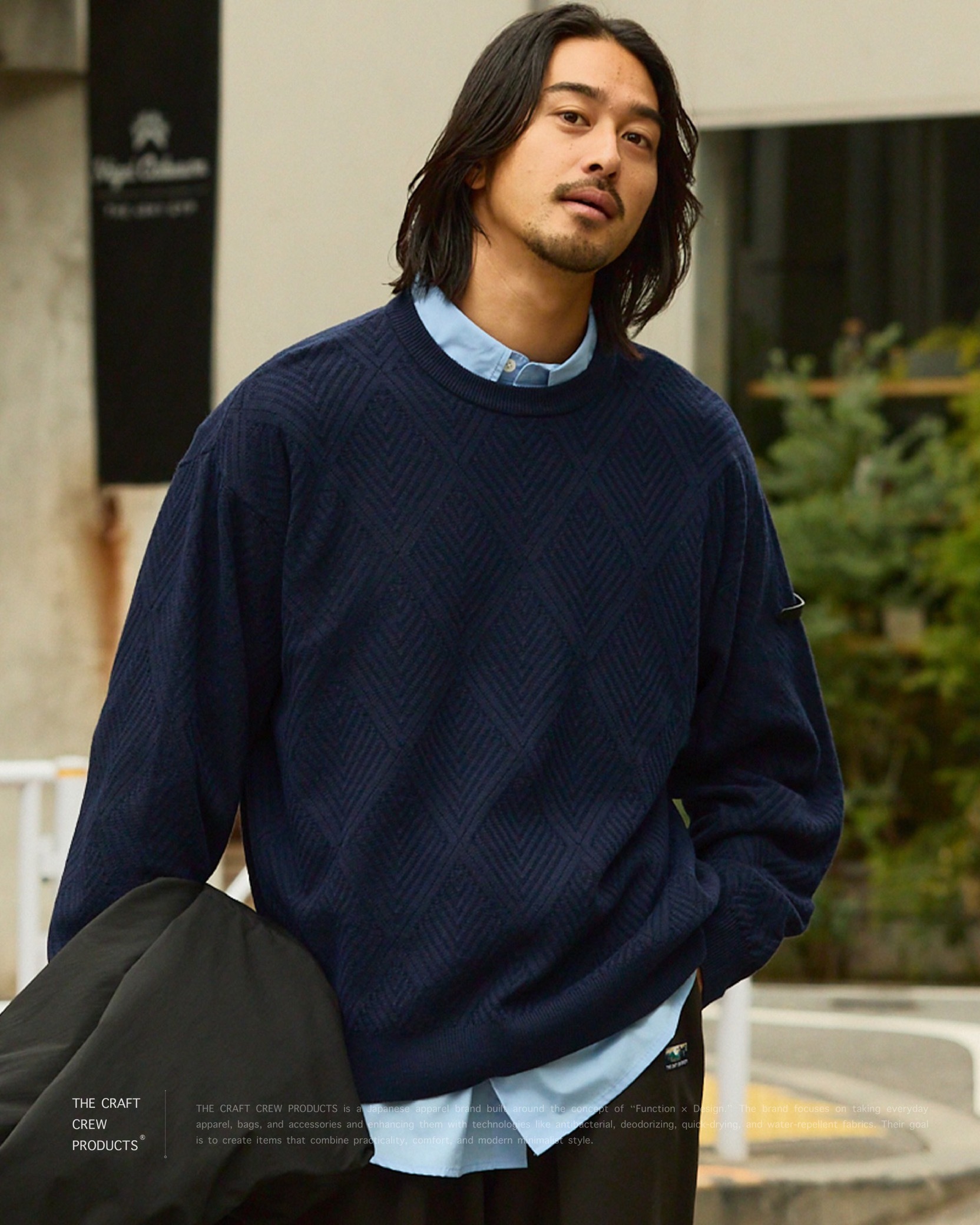 THE CRAFT CREW PRODUCTS - ジオメトリック クルーネックニット アーガイル / ボーダー