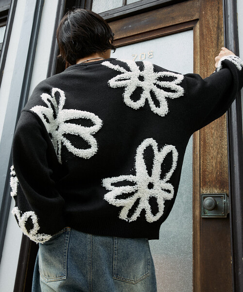 PUBLUX / Flower Print Pullover Knit