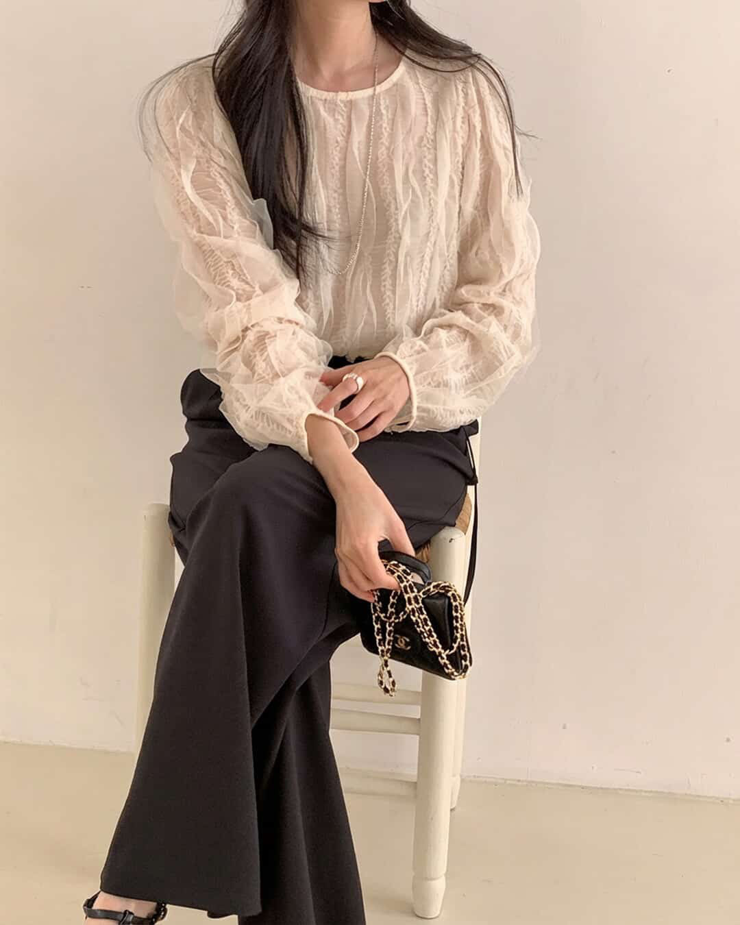 Soon frill lace blouse