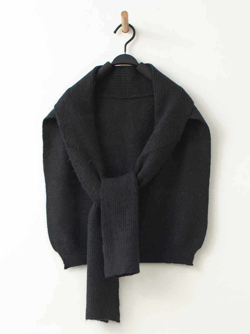 暖暖針織領片披肩