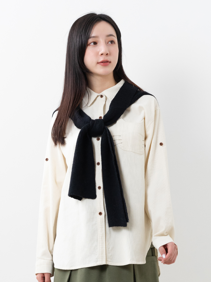 暖暖針織領片披肩