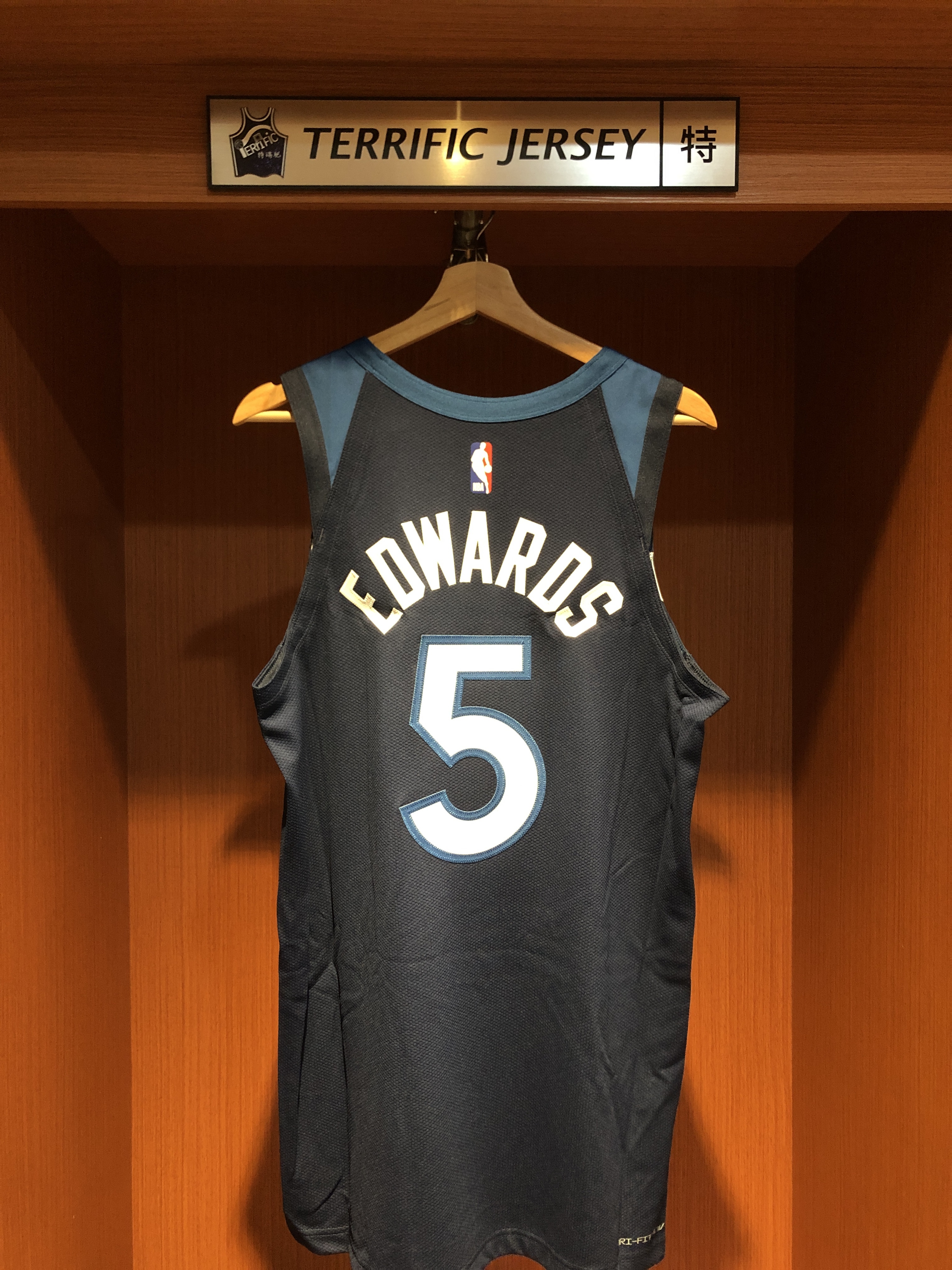 NBA球衣 Anthony Edwards 明尼蘇達灰狼深藍 Icon Nike Authentic 球員版 電繡 全新