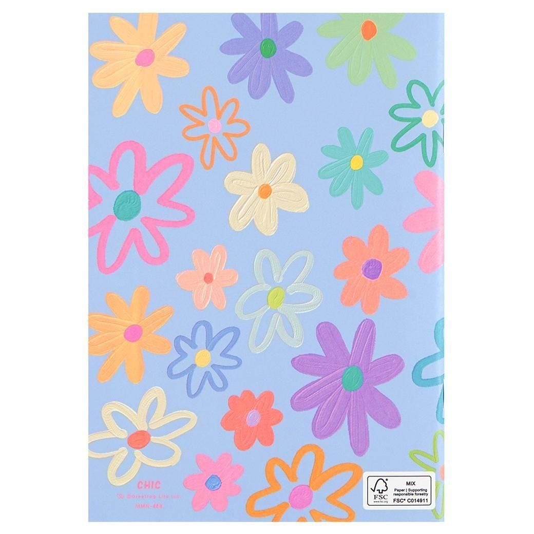 CHIC 花朵 A5方格筆記本｜日本Greeting Life