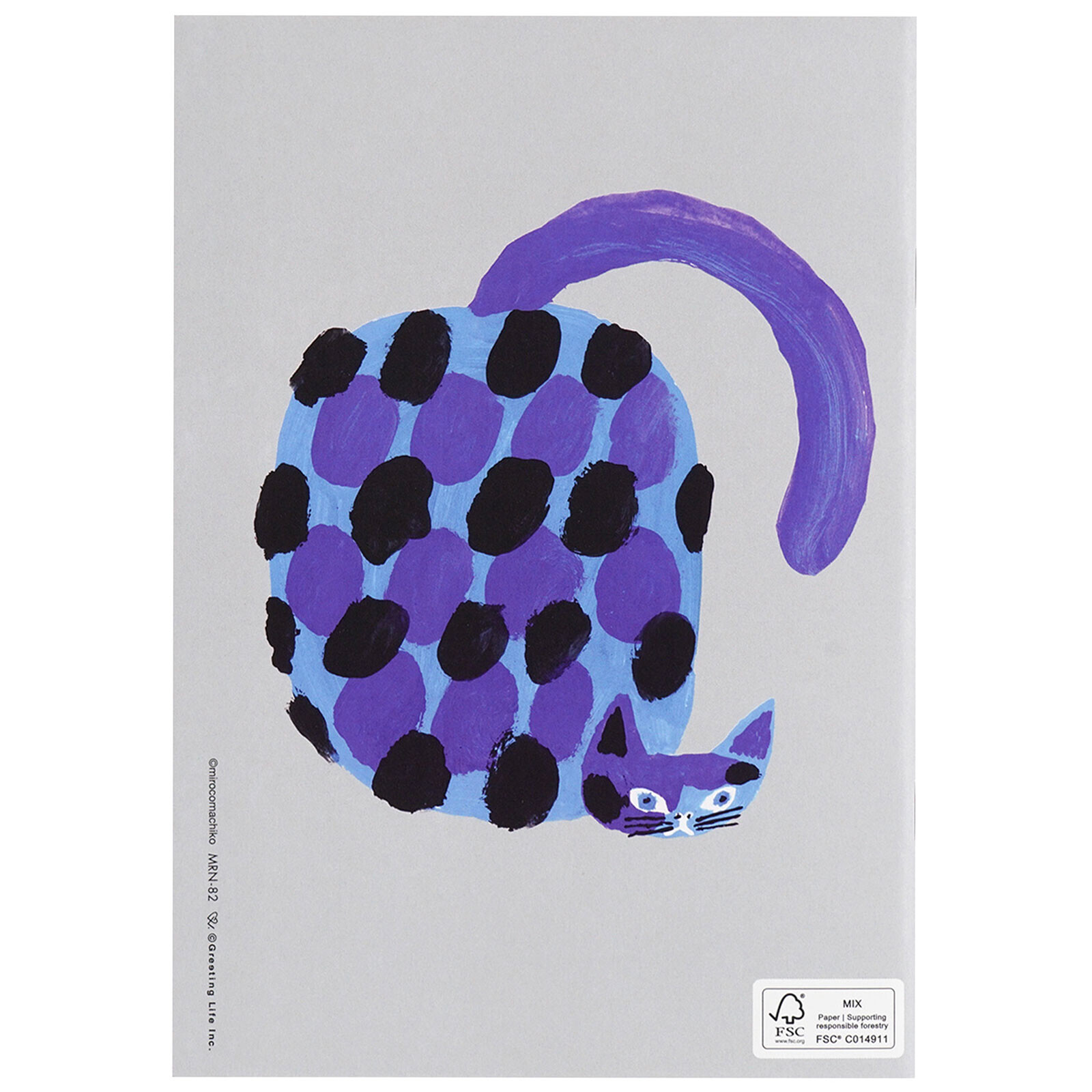 mirocomachiko_貓 A5方格筆記本｜日本Greeting Life