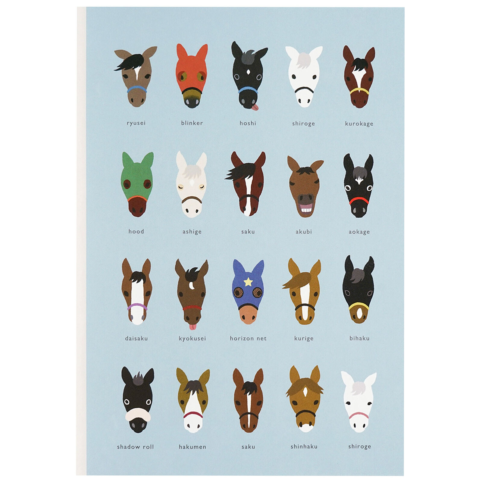 賽馬 A5方格筆記本｜日本Greeting Life