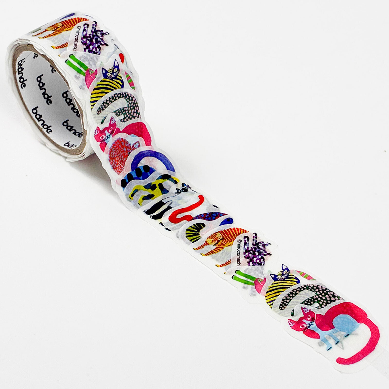 mirocomachiko_貓 x Bande 捲狀貼紙 和紙貼紙 ｜日本Greeting Life