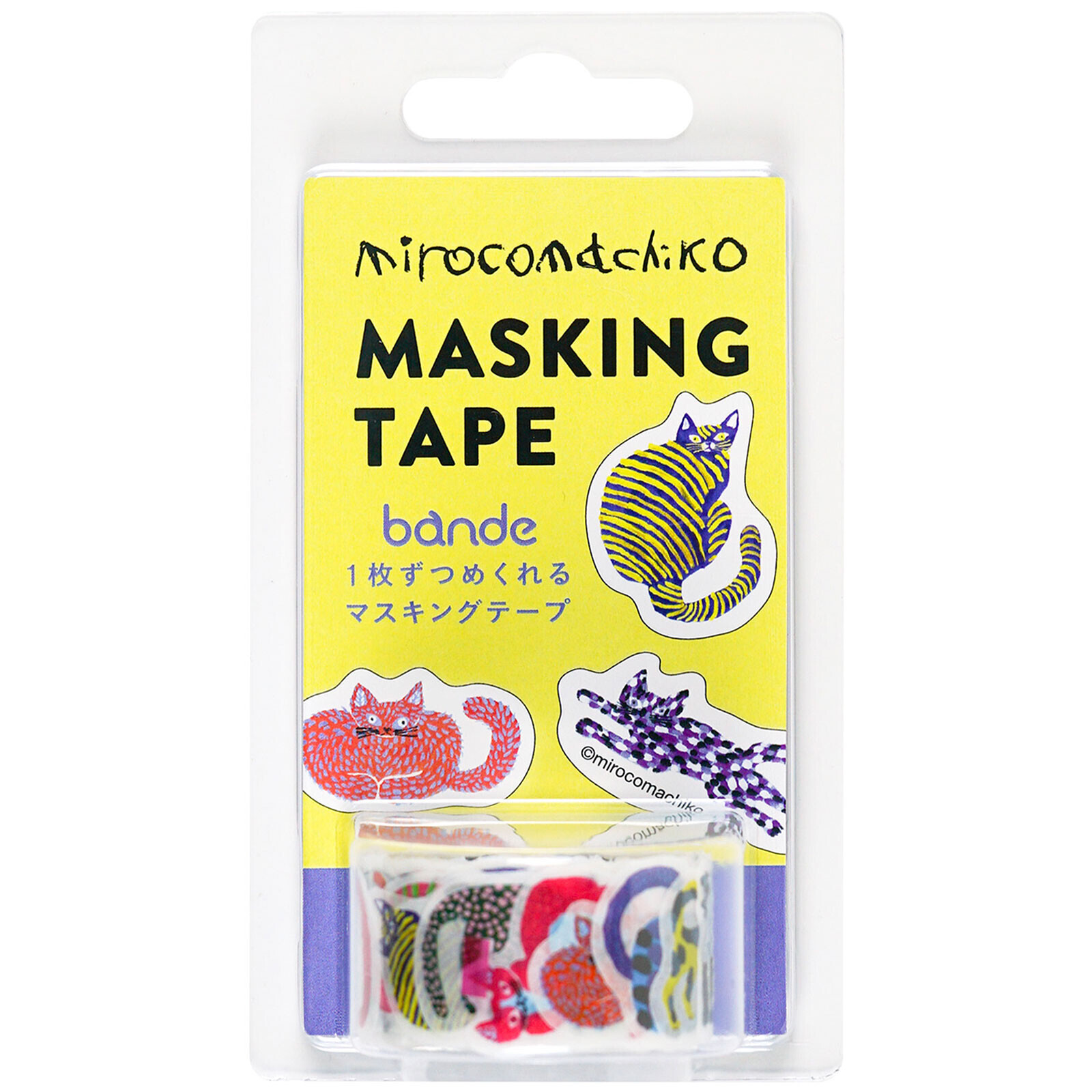 mirocomachiko_貓 x Bande 捲狀貼紙 和紙貼紙 ｜日本Greeting Life