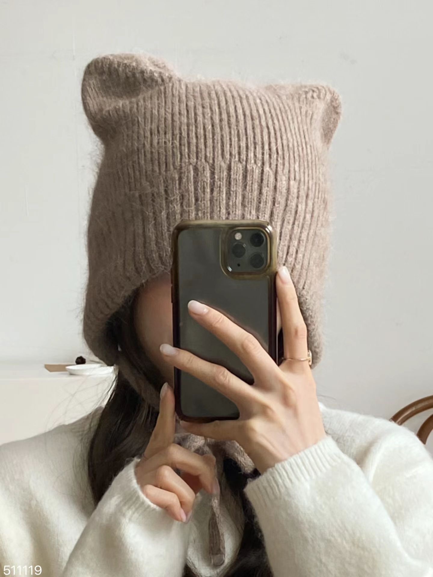 安哥拉羊毛貓貓帽