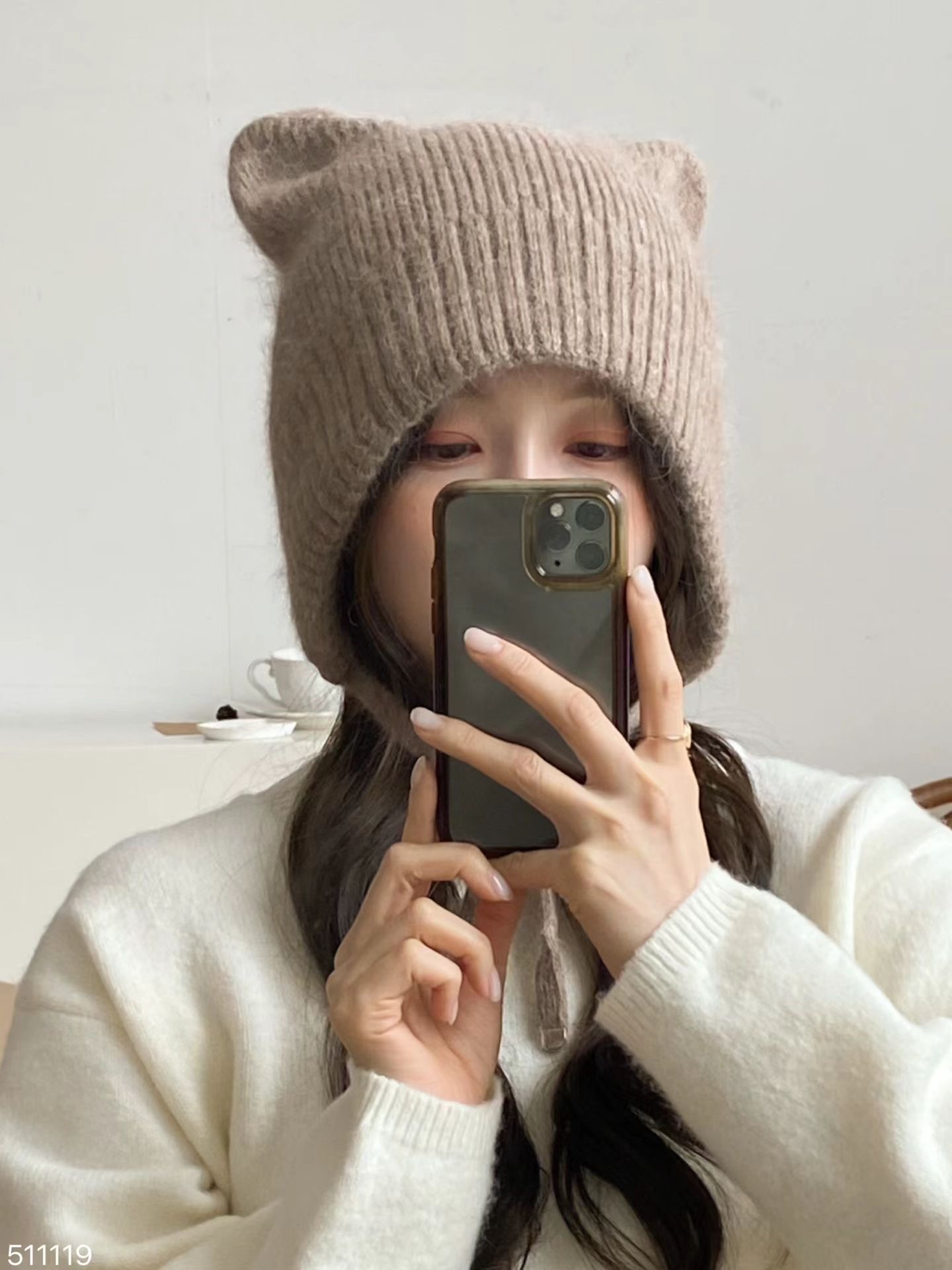 安哥拉羊毛貓貓帽