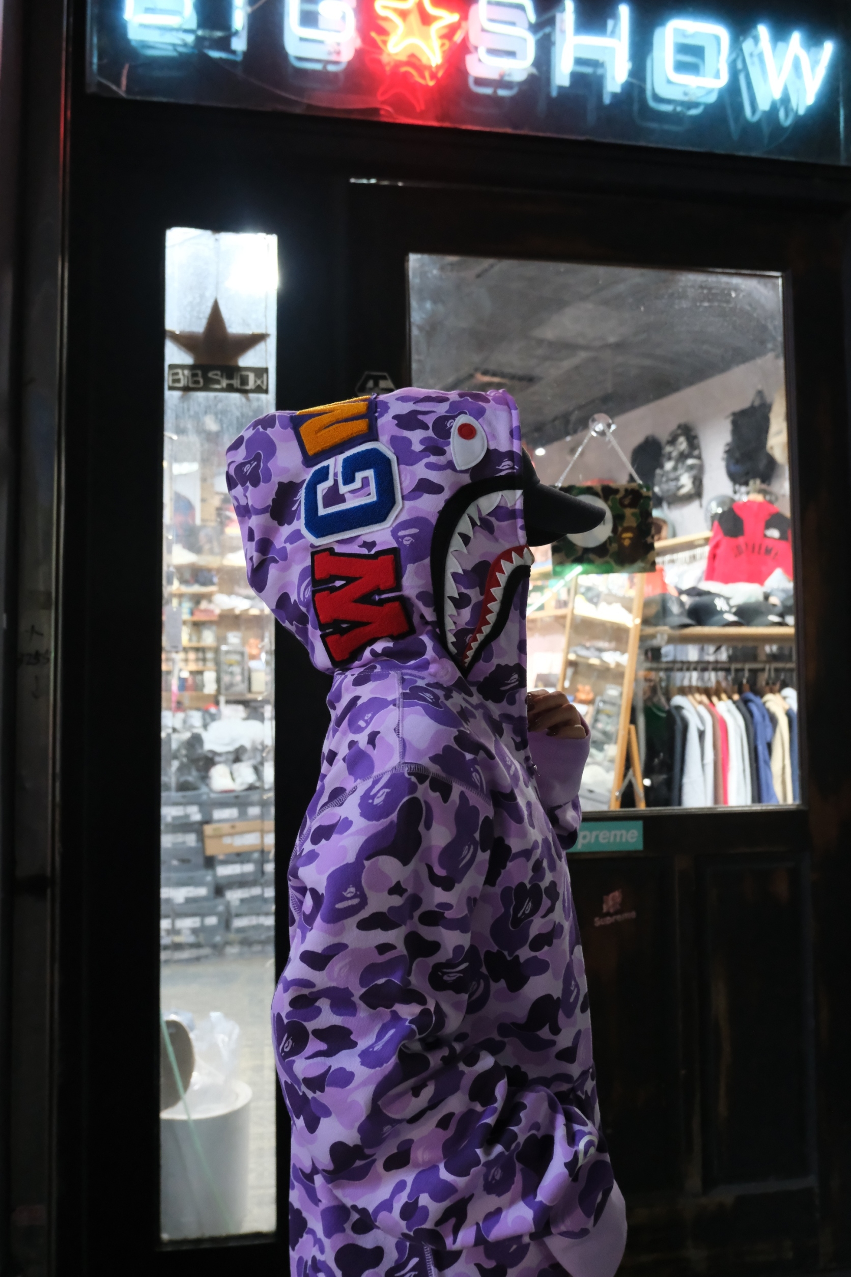 BAPE SHARK ZIP HOODIE 台北限定 迷彩鯊魚外套