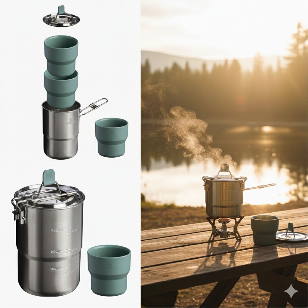 【預購】Q010501 STANLEY Wildfare Go 雙杯炊具套裝 4 件組 (頁岩 + 木炭色)