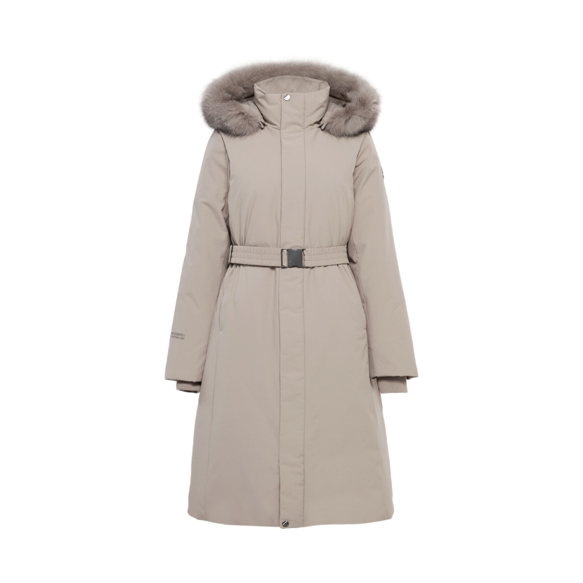 【EIDER】女GTX Windstopper防風防潑水長版鵝絨外套/25EDWW25526-[卡其、奶油白]