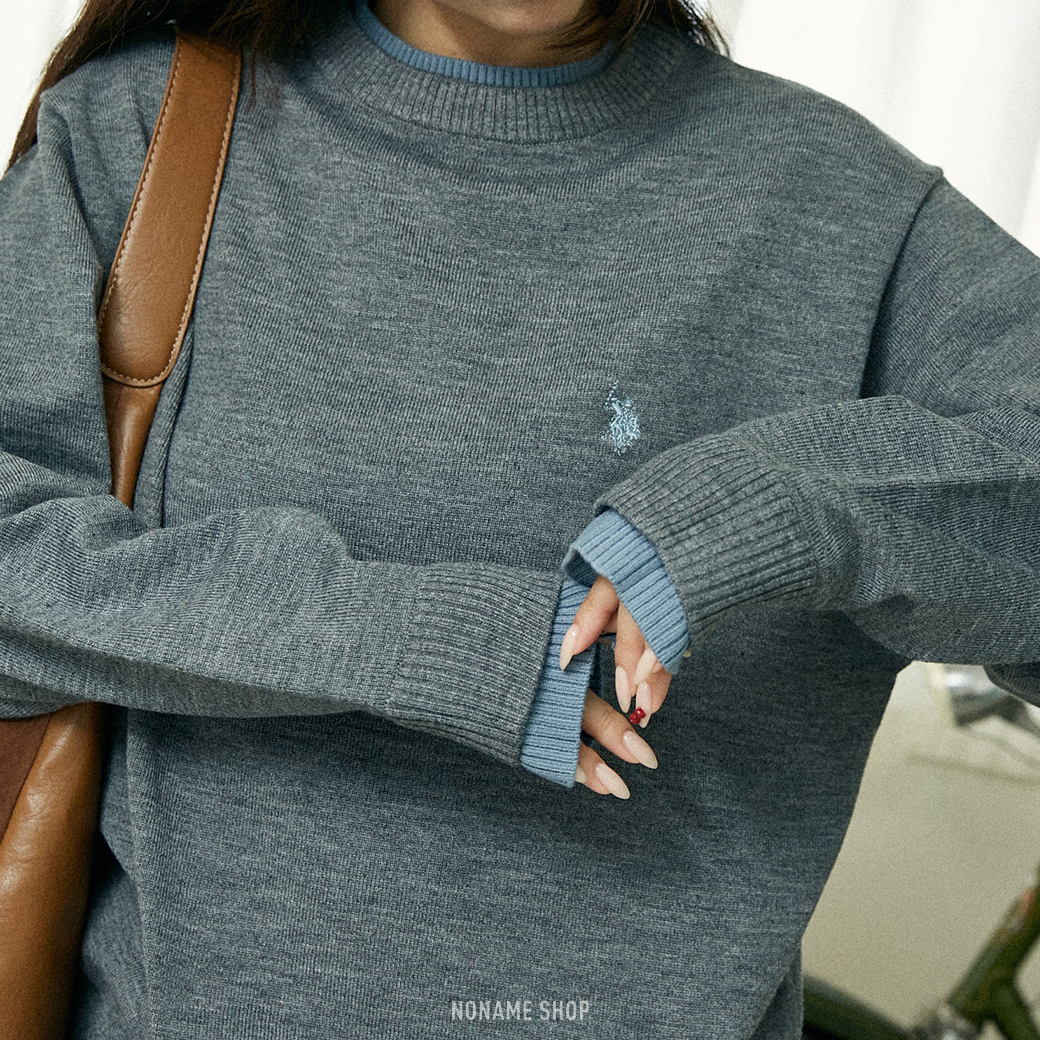 U.S. POLO ASSN. 刺繡 假兩件 疊穿 針織衫 三色 (男款)