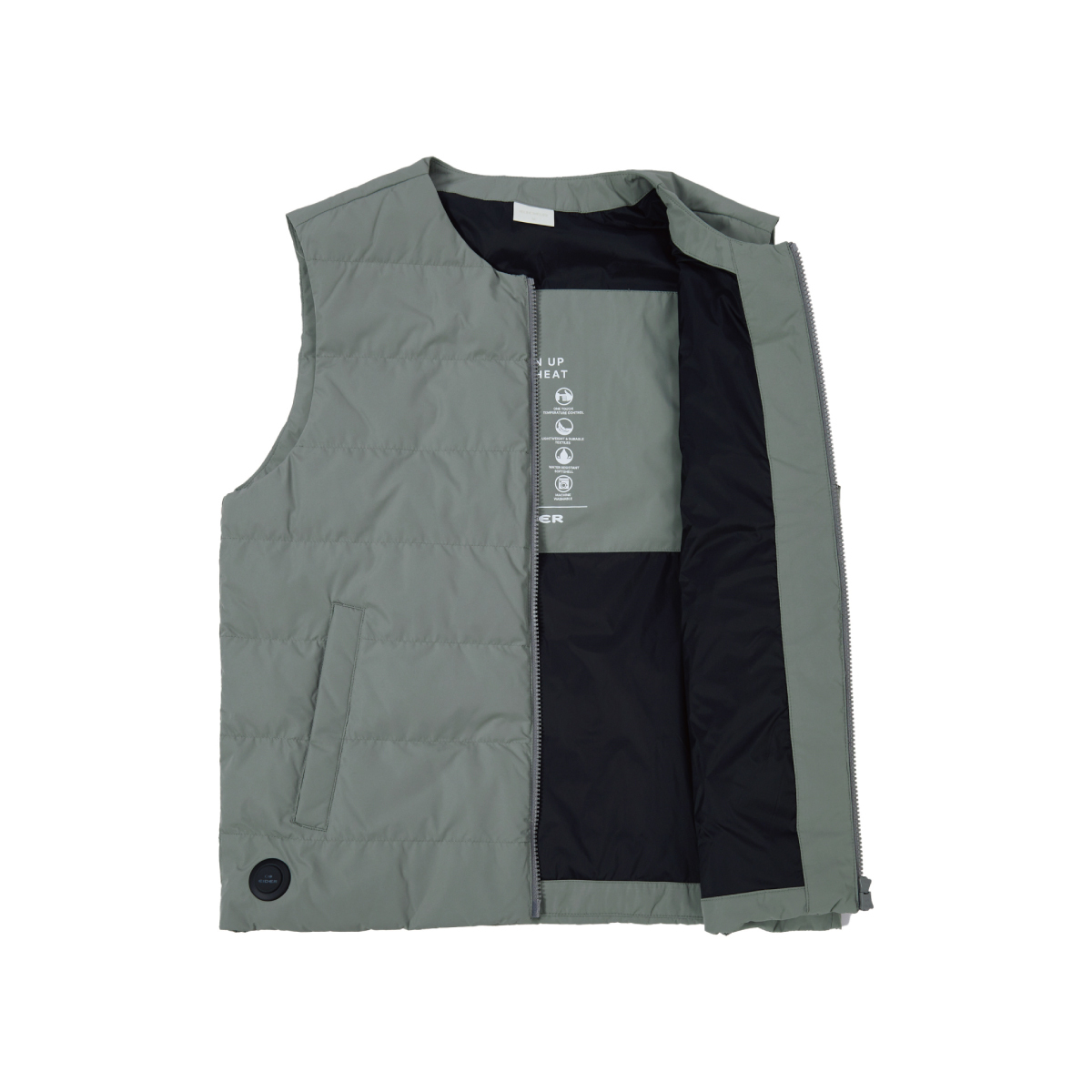 【EIDER】男Thermolock發熱背心/25EDMU25653-[抹茶綠、經典黑]