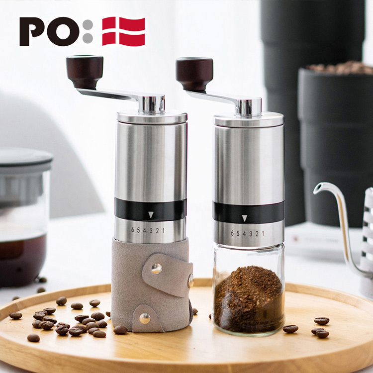 (預購4月底出貨)PO: 丹麥手動式不銹鋼研磨咖啡器2.0(灰)(陶瓷磨芯)