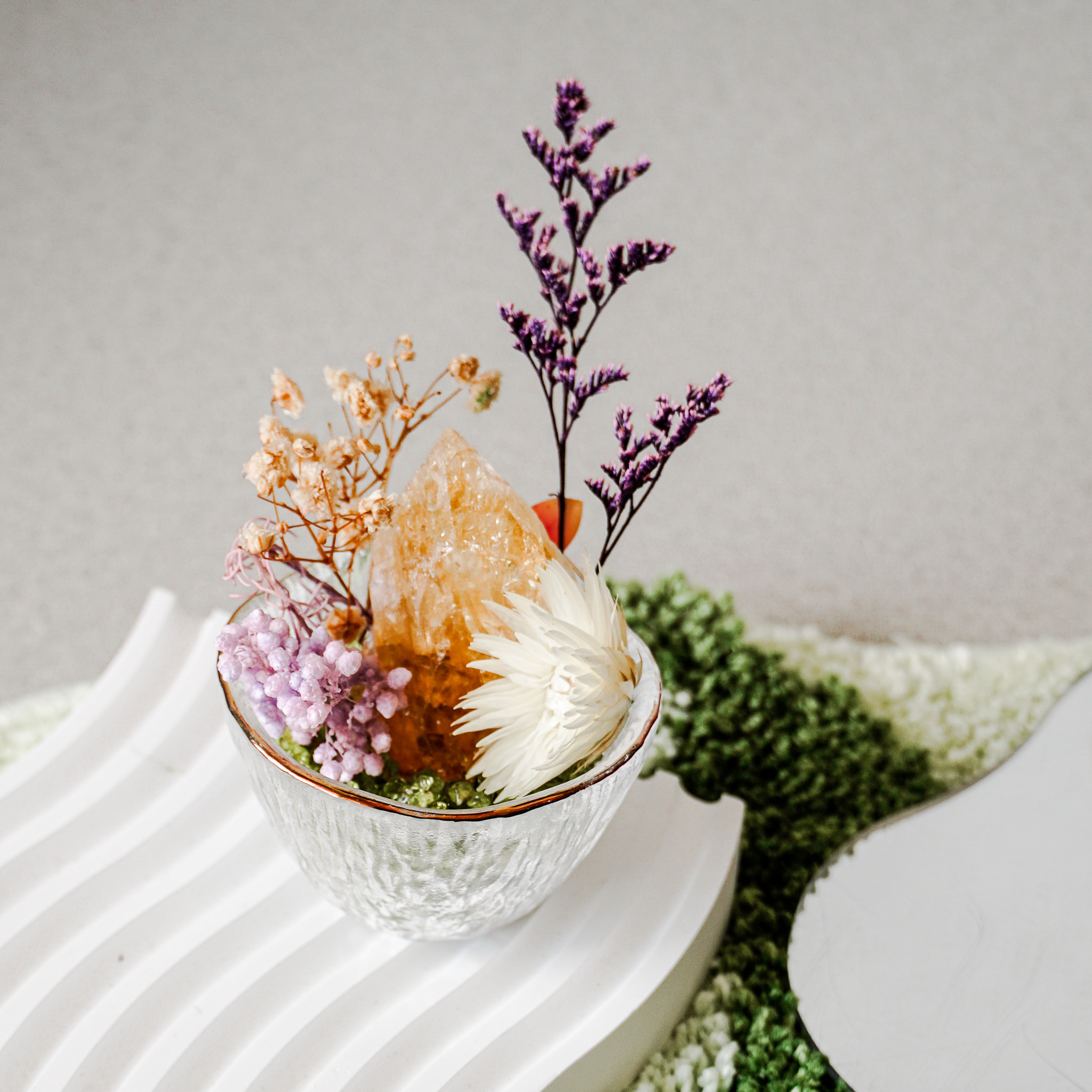 療癒能量水晶花園組 巴西原礦黃水晶