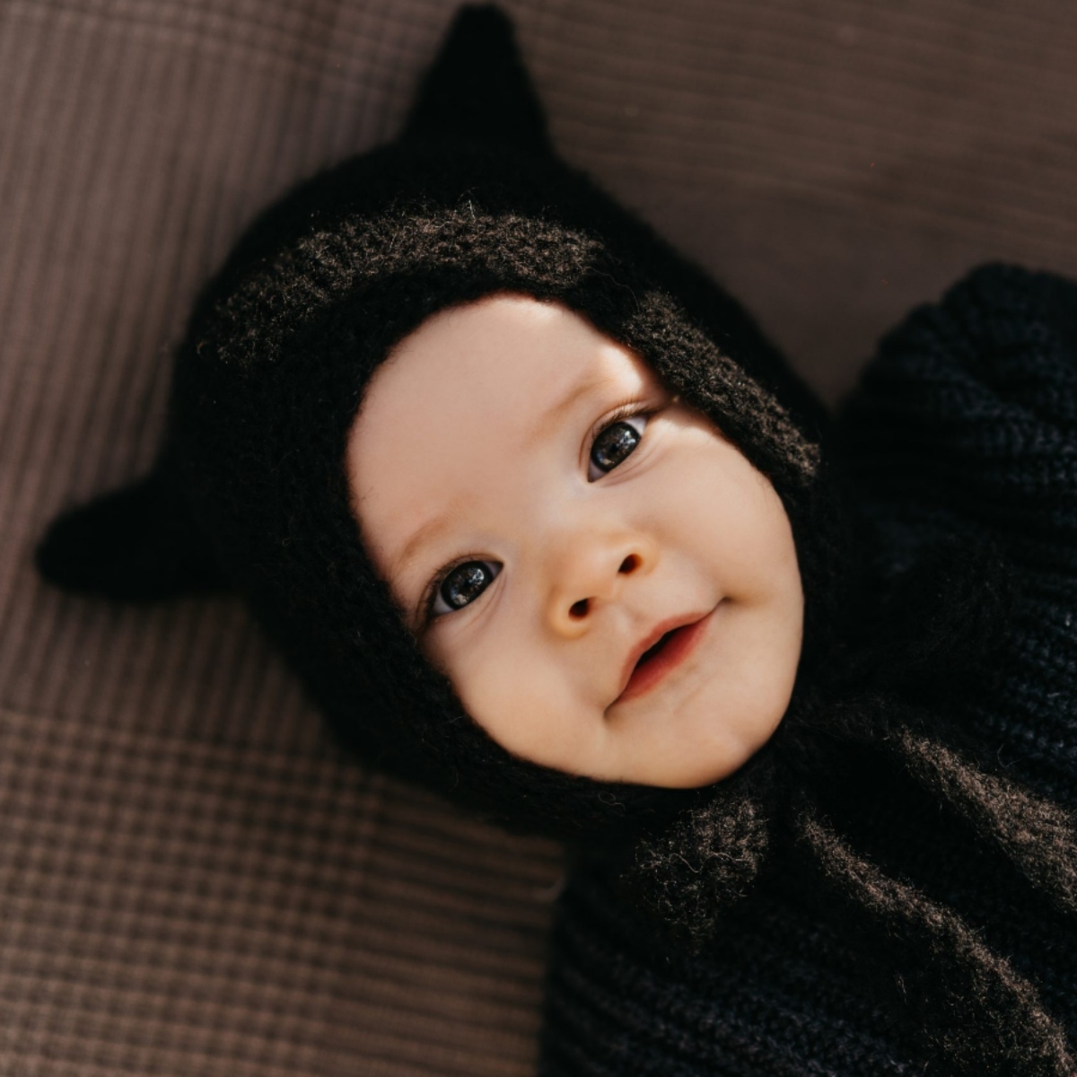 pixie hat 貓耳綁帶帽 Kitty Hat - czarny 黑