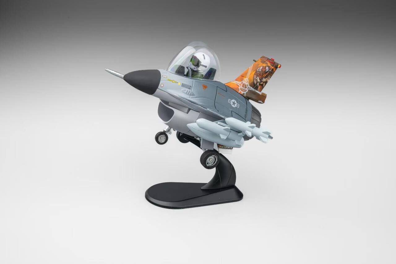 鐵流Q版 比利時空軍F-16AM 第31「虎」中隊 含有底座