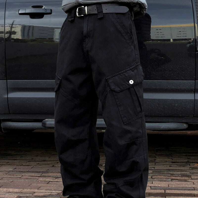 韓系冬季Cleanfit顯腿長，重磅直筒牛仔工作褲