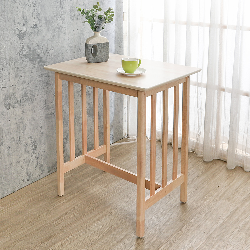 簡約吧檯桌/吧台桌/休閒高腳桌/商業桌-奶茶木紋色