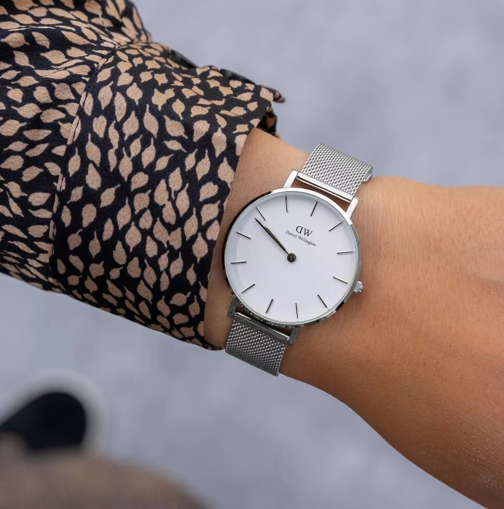 萬年鐘錶 - DW - Daniel Wellington  經典簡約白色面盤米蘭錶帶女錶 DW00100164 錶徑 : 32mm