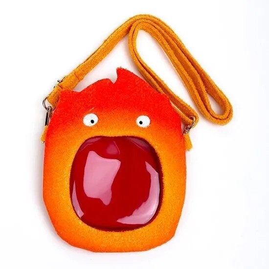 Studio Ghibli Howl's Moving Castle Calcifer Outing Pochette Shoulder Bag Orange