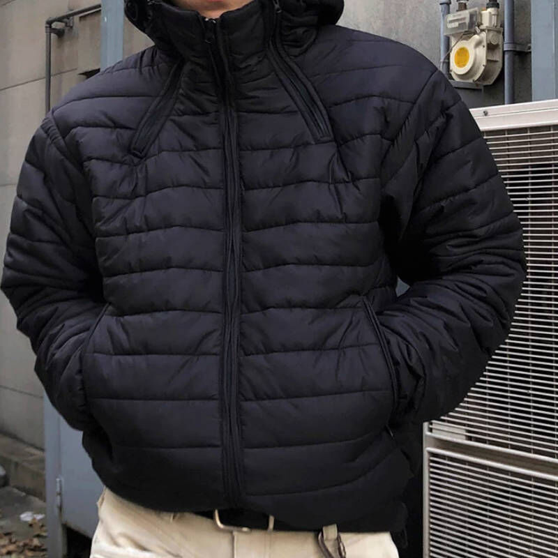 遮臉比較帥，韓系稀有超防寒連帽排骨短版羽絨衣