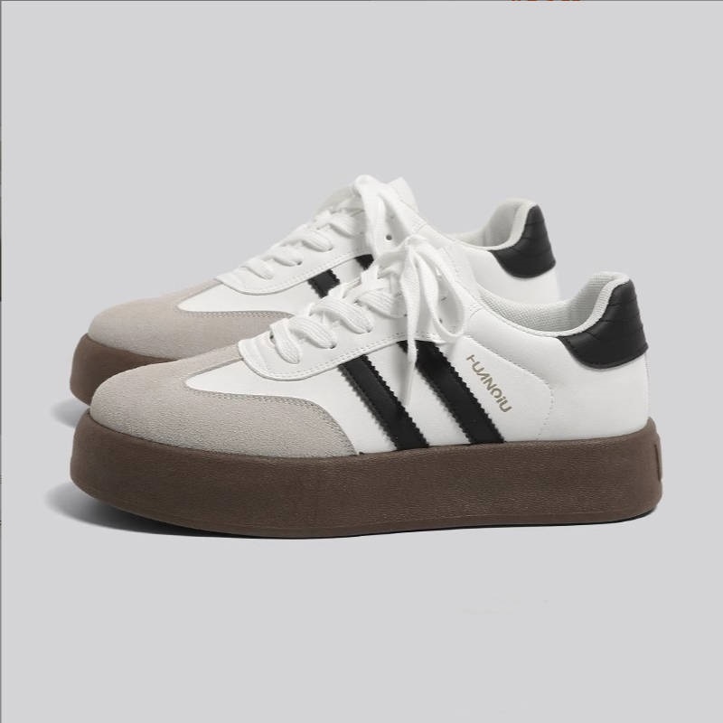 爆款復古厚底德訓鞋，5cm厚底小個子顯高神鞋