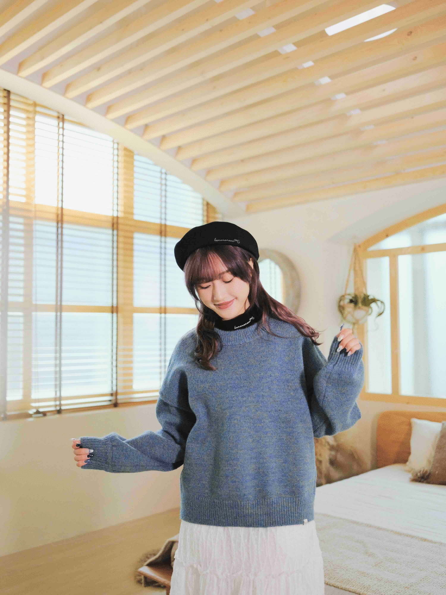 三色 / 彩紗馬海毛後綁繩毛衣 / Space Dye Mohair Back-Tie Sweater