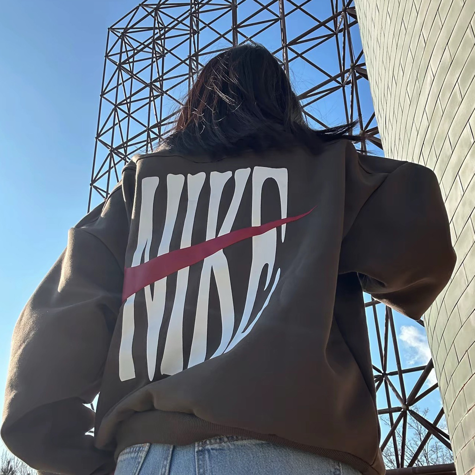 Nike Standard Issue CNY 馬年限定 棕色 白色 圓領大學Tee 刷毛 刺繡 落肩 印花 LOGO 兩色IQ3819-212-133