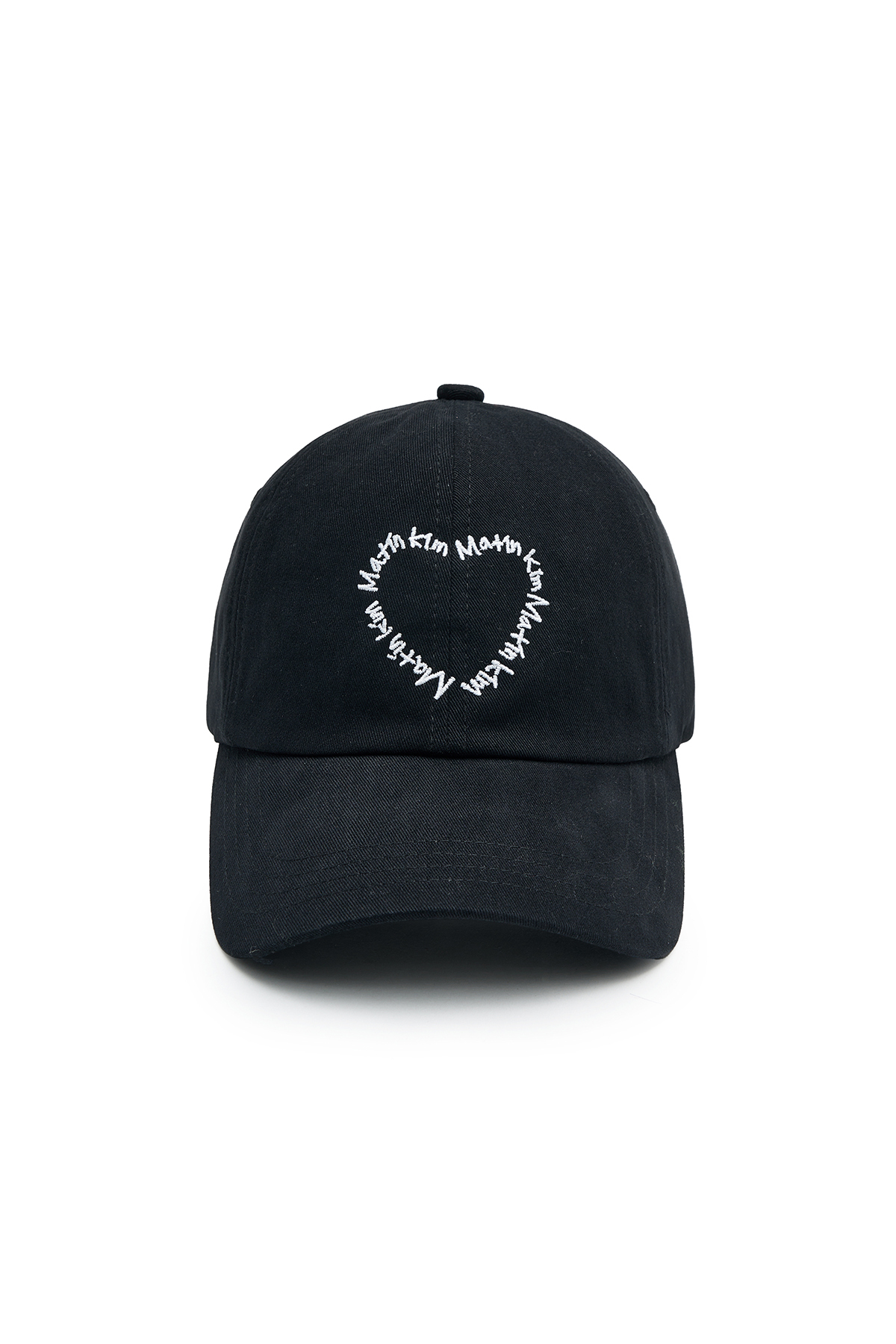 愛心LOGO刺繡棒球帽 黑色